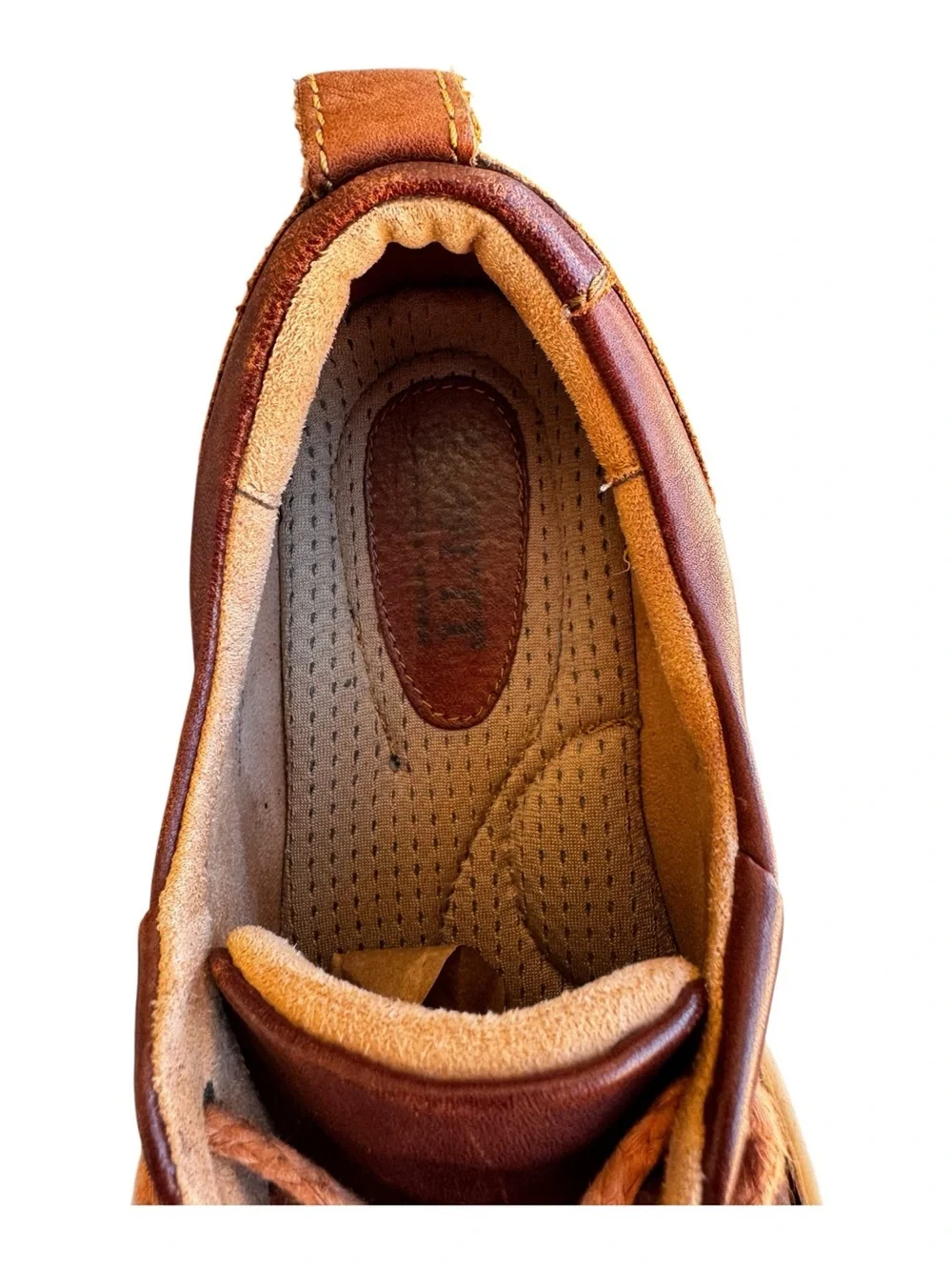 Born Brown Leather Lace Up Comfort Shoes Sneakers Oxford Driving Mocs Size 8W